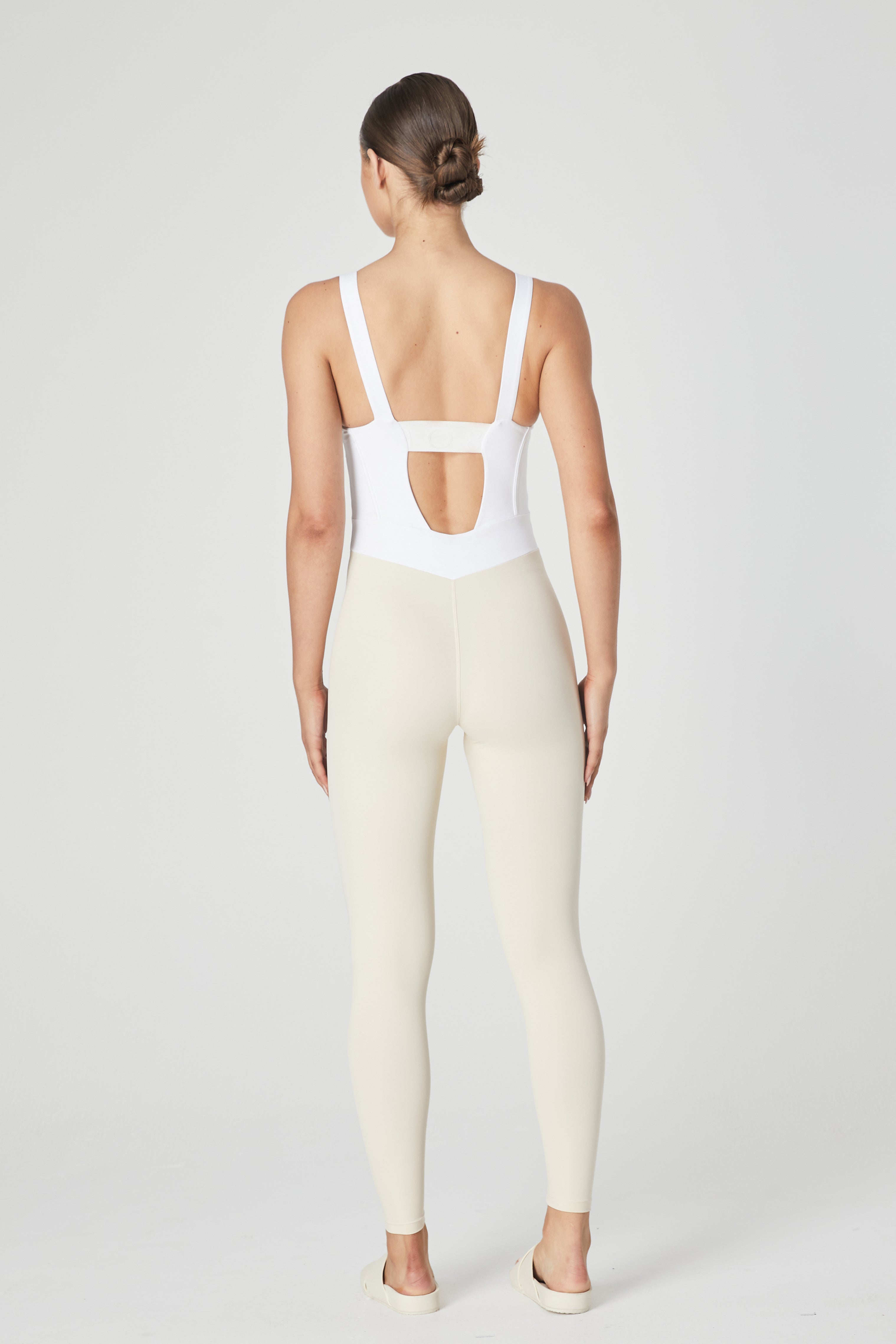 Ithaca Bustier Bodysuit - White/Sand